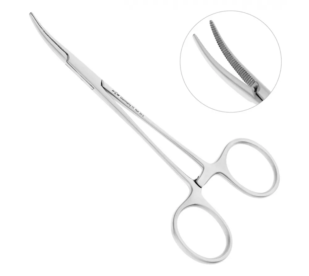 hlw москит зажим кровоостанавливающий, изогнутый