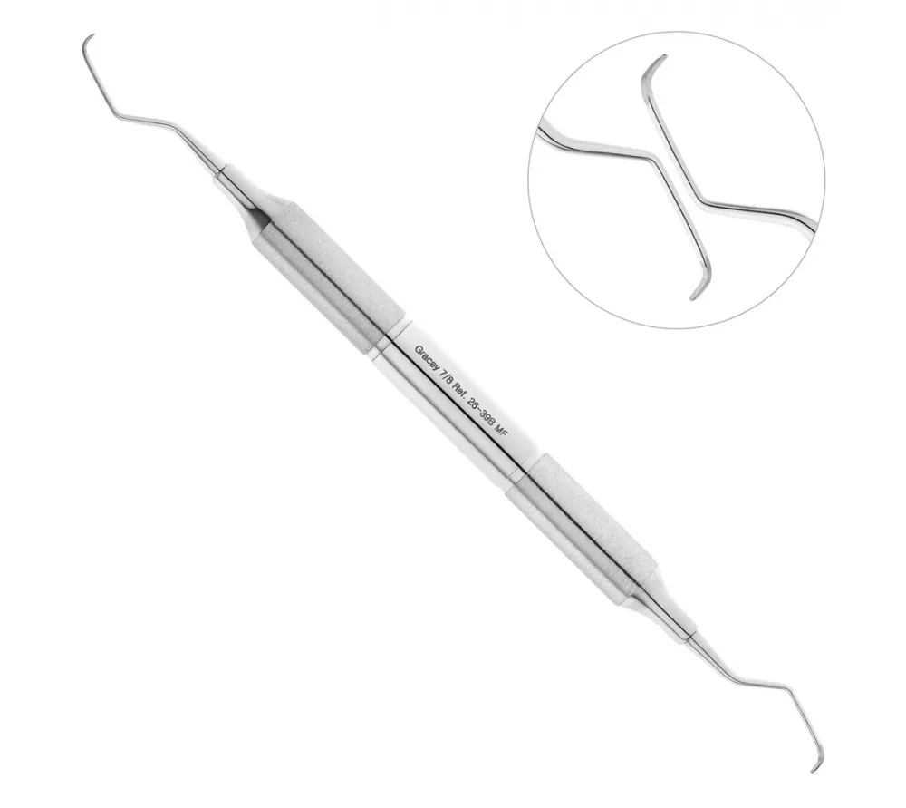 hlw gracey mf кюрета парадонтологическая, форма 7/8, ручка delux, 10 мм, экстра легкая