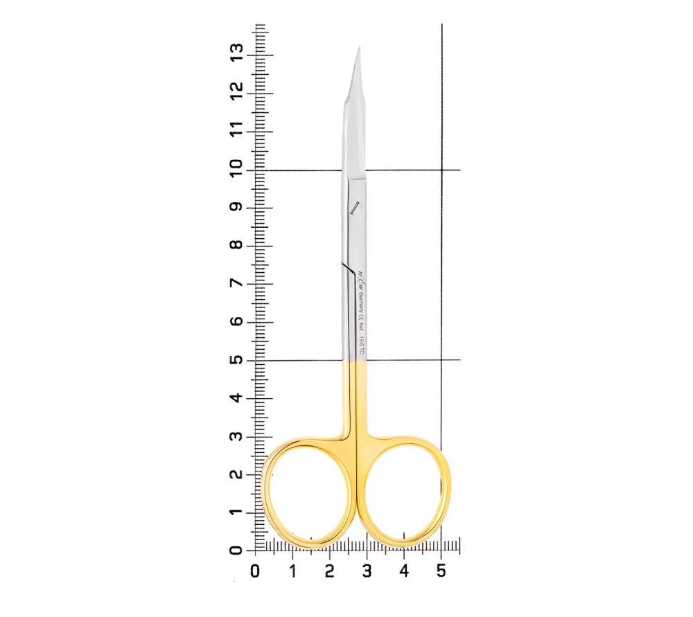 hlw goldmann-fox tc ножницы хирургические изогнутые,125 мм  5