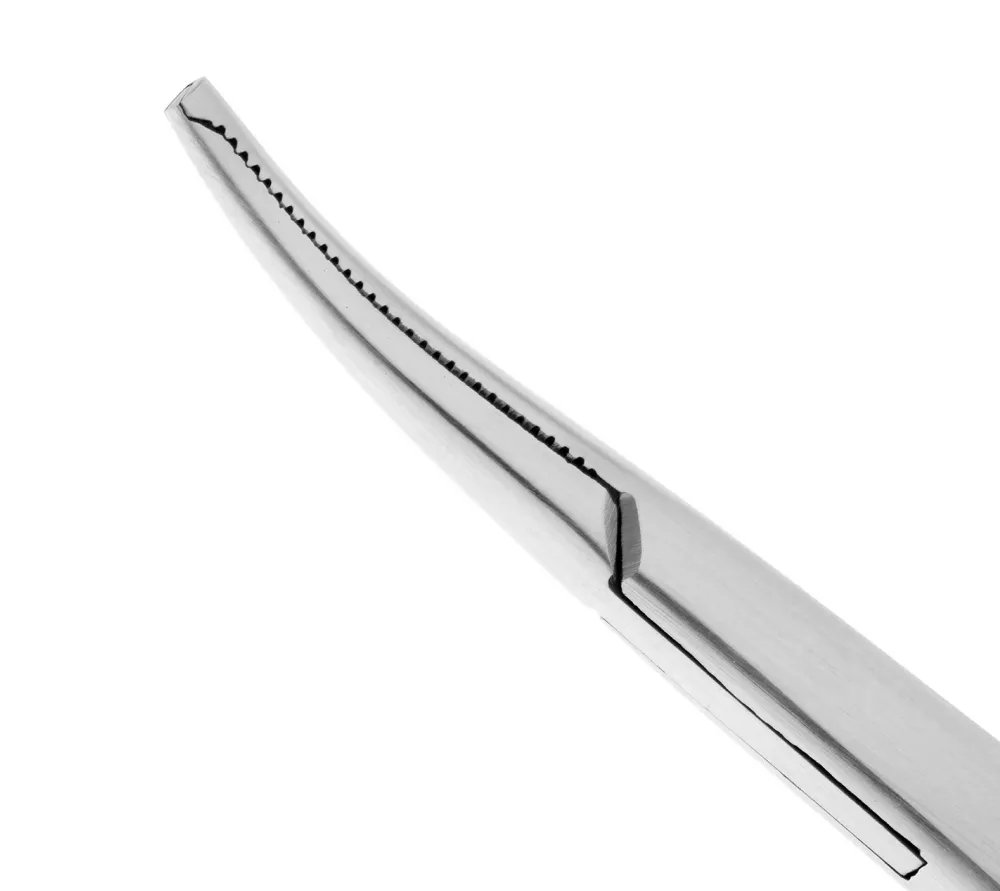 hlw kocherklemme зажим хирургический изогнутый с зубчиками, 12,5 см  2