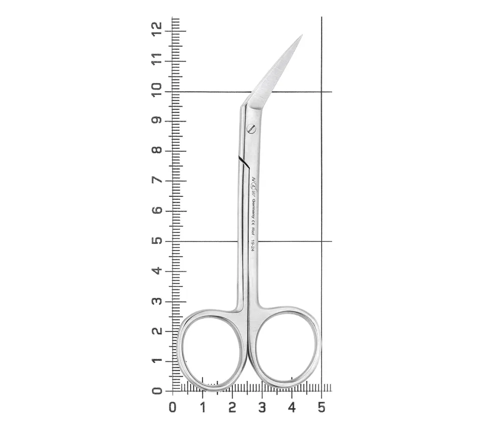 hlw fadenschere ножницы хирургические угловые, 115 мм  4