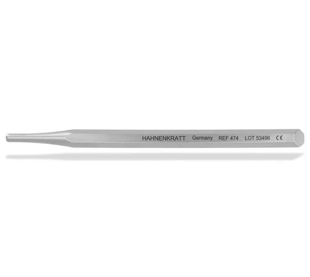 hahnenkratt handle for mouth mirrors, ss ручка из сатинированной нержавеющей стали с шестигранным сечением и измерительной шкалой (130 мм)