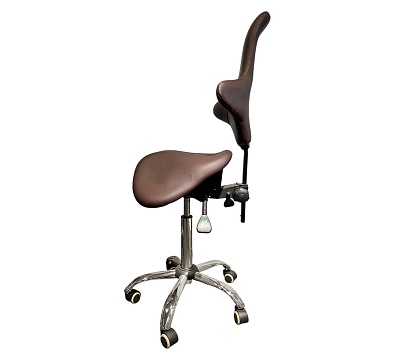 gravitonus ezduo back двойное ортопедическое кресло-седло со спинкой (коричневый)  3